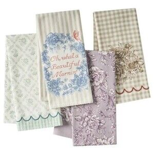 Pioneer Woman Agatha Kitchen Towels Beautiful Morning 18 x 28-in 4pc Country NEW